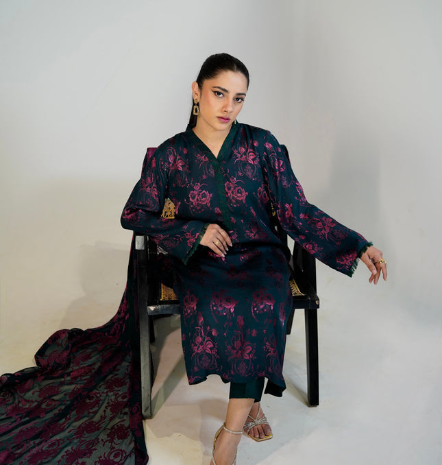 EMERALD CHINA PATTI 3-PIECE SUIT